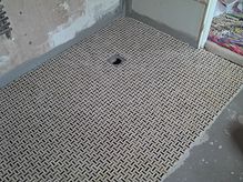 Wet Room Floor 01 -04- Mosaic Tile showing Gully
